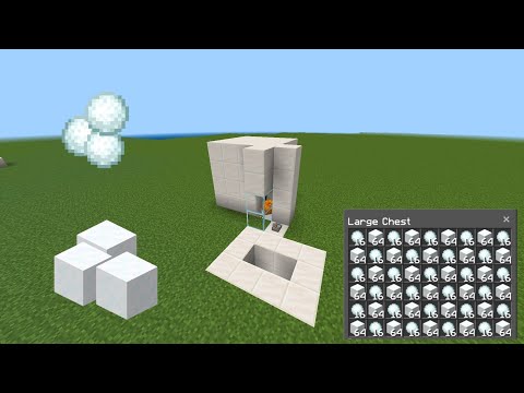 Bedrock Automatic Snow Farm - Easy AFK Snowball & Snow Block Farm — Minecraft farm tutorial thumbnail