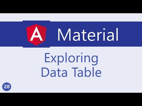Angular Material Tutorial 28 Exploring Data table