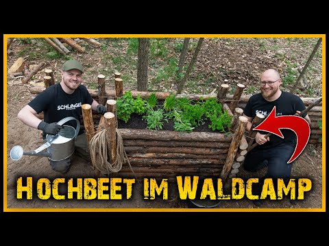 Hochbeet selber bauen - Kräuter im Waldcamp - Bushcraft Outdoor Survival