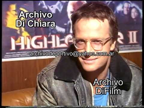 El actor frances Christopher Lambert en Argentina 1991 UG-1866 - DiFilm