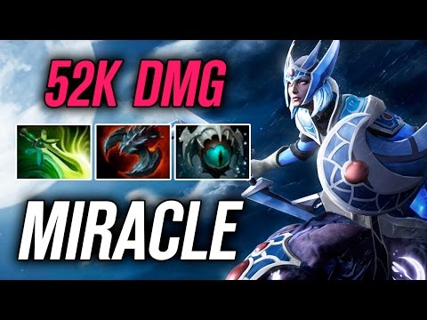 Miracle • Luna • 52K DMG — Pro MMR Gameplay Dota 2