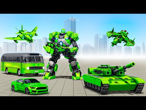 Tank Robot car transformation game || Multi robot tank game || Flying Bus robot game