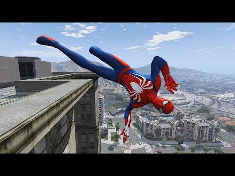 GTA 5 Spiderman Jumping Off Highest Buildings (Ragdolls/Euphoria Physics) #1