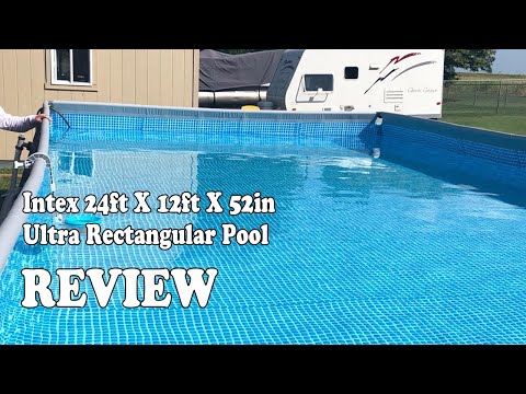 Intex 24ft X 12ft X 52in Ultra Rectangular Pool Setup & Review