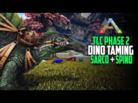 TLC Phase 2 Dino Taming! Sarco and Spinosaurus! Alpha Dilo Hatching! Ark: Crystal Extinction E5