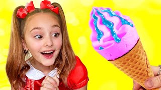 Sasha plays Edible and Real Ice Cream Challenge