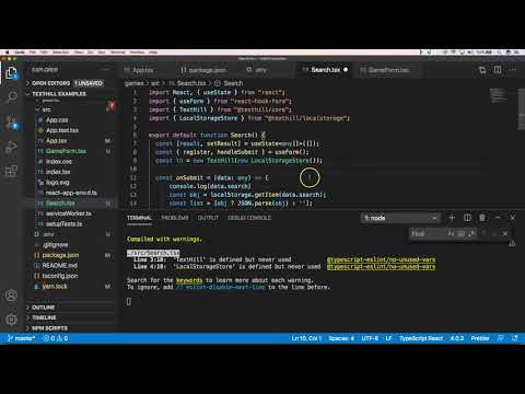 TextHill text search library in typescript