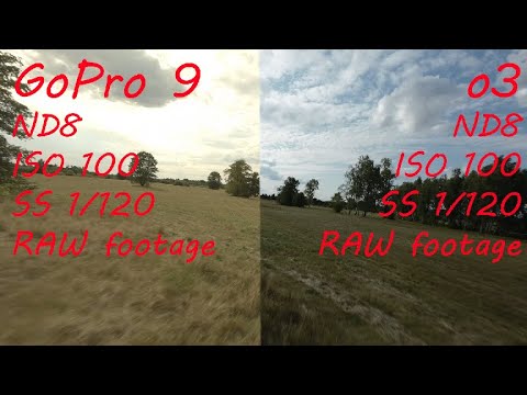 DJI o3 vs GoPro | one to one comparison | ND8 | D-cinelike | Flat