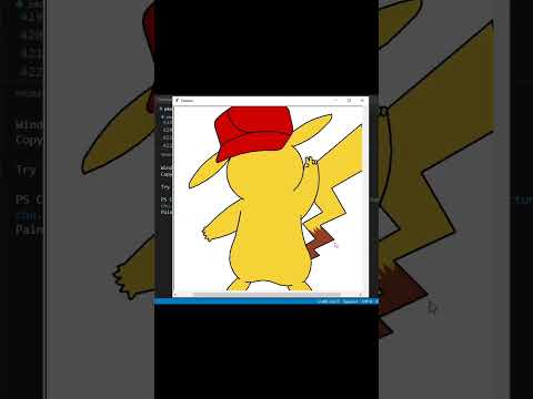 Making Pikachu using python | coding status | #shorts #python #coding #programming #computerscience