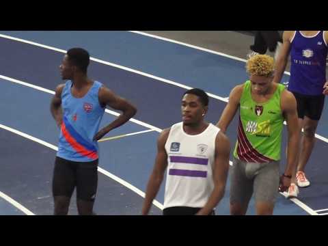 6''95: Nathaniel BENOIT  (60m ESM - S7) - Championnats Rég. en salle ES-SE - Eaubonne 19 Janv. 2019