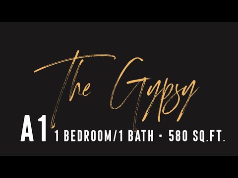 The Bohemian- A1 - The Gypsy - 580 SQ. FT. - 1 Bedroom / 1 Bath