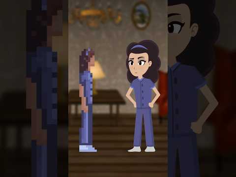 Esther meets her pixel self. #animation #mrhoppsplayhouse #shorts