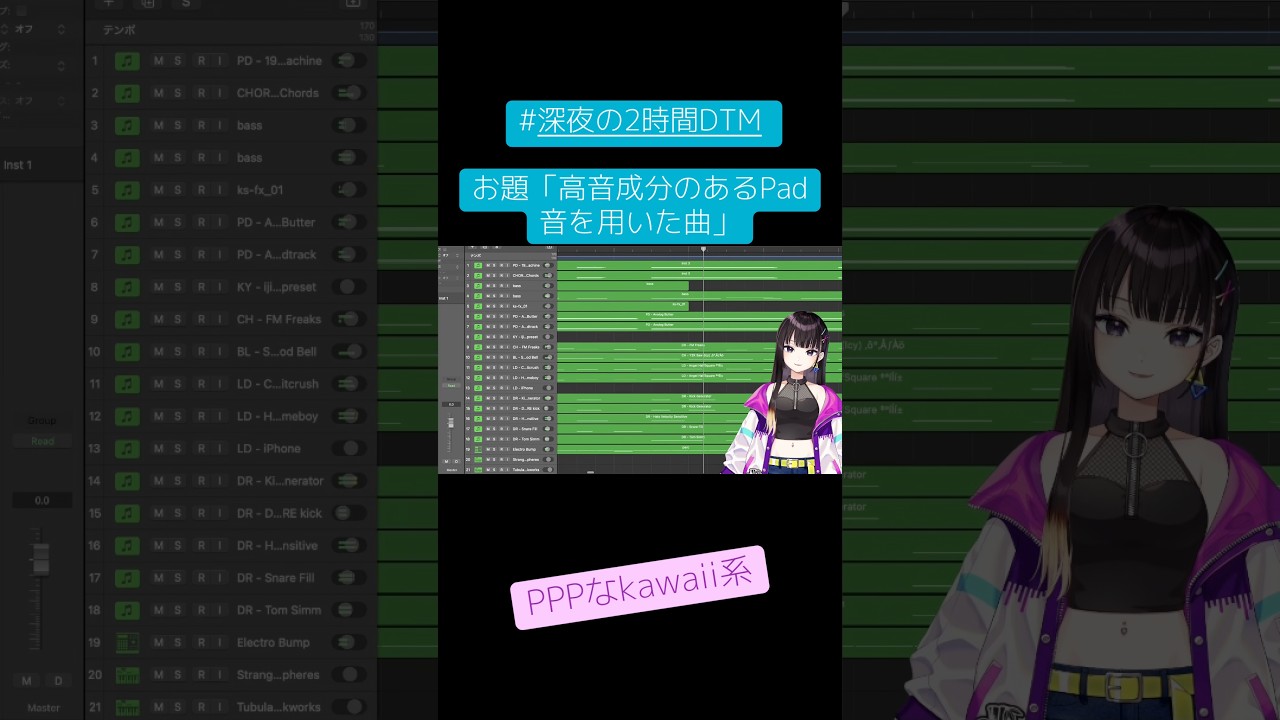 #深夜の2時間DTM お題「高音成分のあるPad音を用いた曲」 #2hourDTM #作曲 #shorts