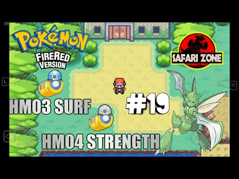 How to get SURF(HM03) and STRENGTH(HM04) - THE SAFARI ZONE MYSTERIES -POKÈMON FIRE RED#19
