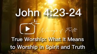True Worship: What It Means to Worship in Spirit and Truth (John 4:23-24)