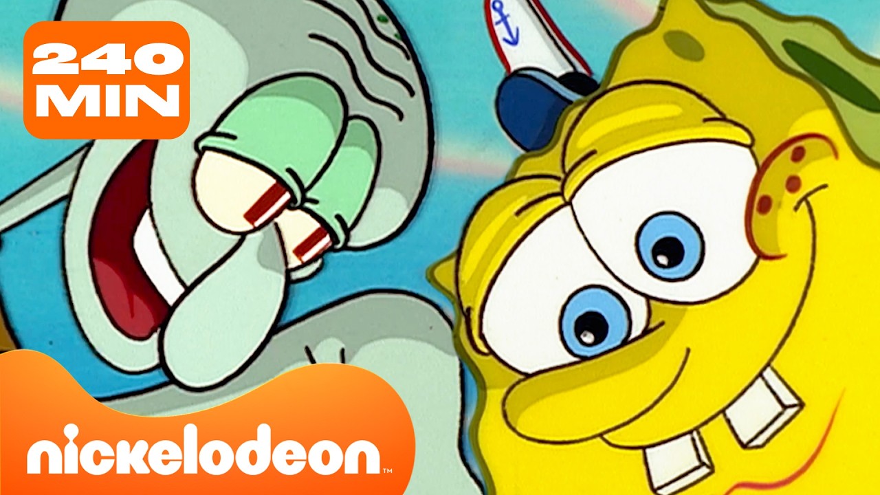SpongeBob | Momen TERBAIK SpongeBob & Squidward 🧽🦑 | 4 Jam | Nickelodeon Bahasa
