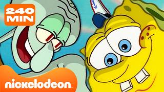 Download lagu SpongeBob | Momen TERBAIK SpongeBob & Squidward 🧽🦑 | 4 Jam | Nickelodeon Bahasa mp3