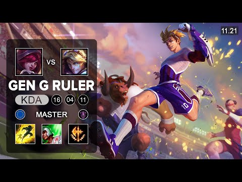 Gen G Ruler Ezreal ADC vs Xayah - EUW Master - Season 11 Patch 11.21