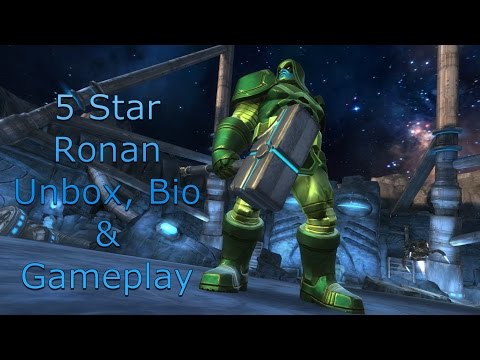 5 Star Ronan! Unboxing , Bio & Gameplay - [Marvel: Contest of Champions]