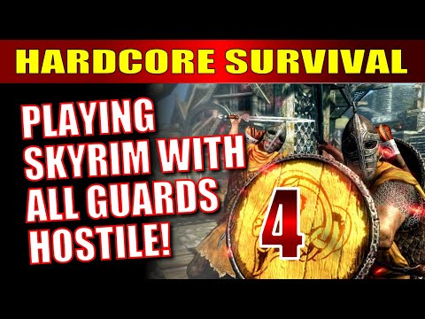 Skyrim AE Hardcore Survival Mode Walkthrough Part 4 - The Gray Cowl of Nocturnal / Last Call