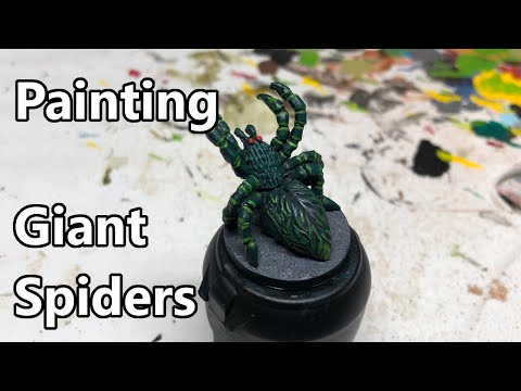 How to Paint a Castle Ravenloft Giant Spider for D&D or Rangers of Shadow Deep | Easy Painting Guide