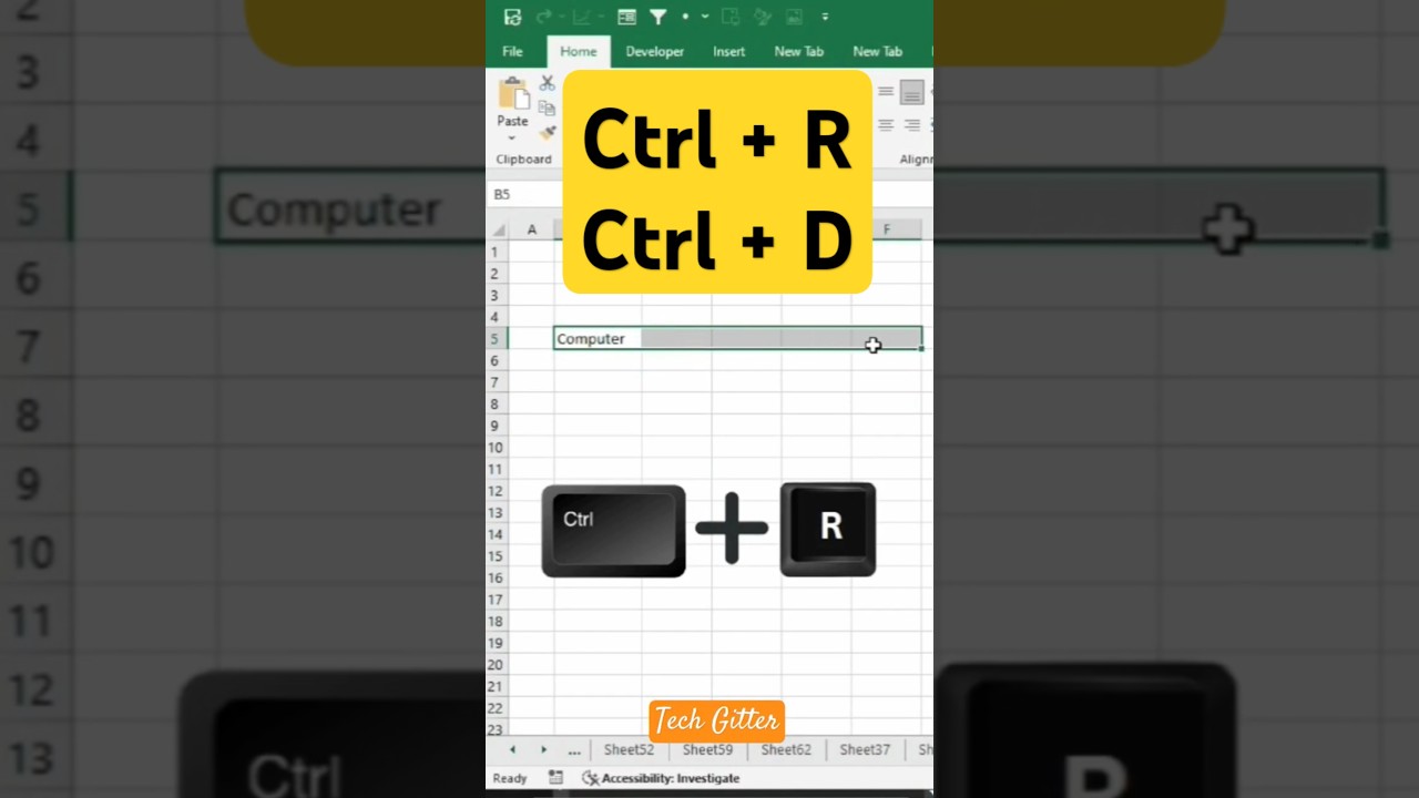 Excel Shortcut: Ctrl + R & Ctrl + D Explained!