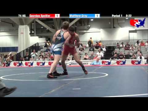 Geordan Speiller vs. Matthew Gray at 2013 Junior Nationals - FILA - GR