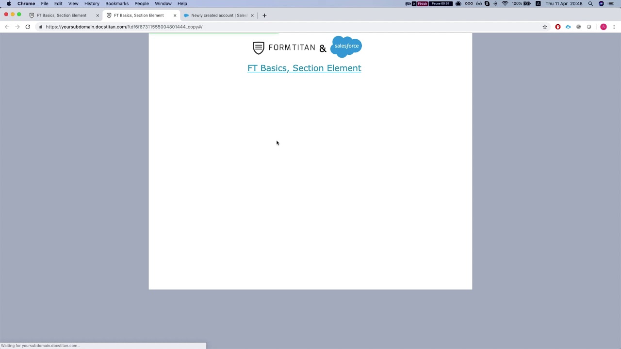 Getting Started: The Section element