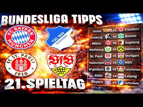 ⚽ Bundesliga Prognose | 21. Spieltag – Alle Tipps & Vorschau | 2025/26
