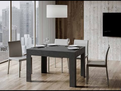 Table rectangulaire extensible 4 à 6 personnes 120 à 180 cm bois clair Tipi
