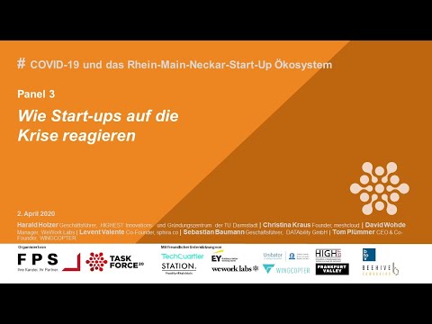 FPS Webinar: Panel – Wie Start-ups auf die Krise reagieren