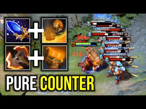 PURE COUNTER..!! Battle Fury + Aghanim Scepter Earthshaker Counter Phantom Lancer 7.24 | Dota 2