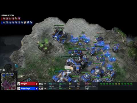 StarCraft 2 - ZvT Ling Bane Muta vs Bio Mine