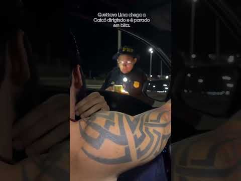 Gustavo Lima chegar a Caicó/RNdirigindo e é barrado em Blitz da PRF. Vejam a abordagem.