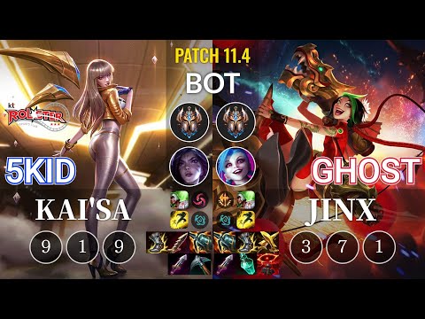 KT 5kid Kai'Sa vs Ghost Jinx Bot - KR Patch 11.4