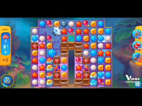Fishdom. 6007 level no boosters and diamonds - 20 moves