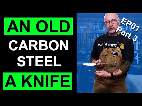 Grinding & Sharpening - Making a knife out of an old carbon steel - EP01 Part 3