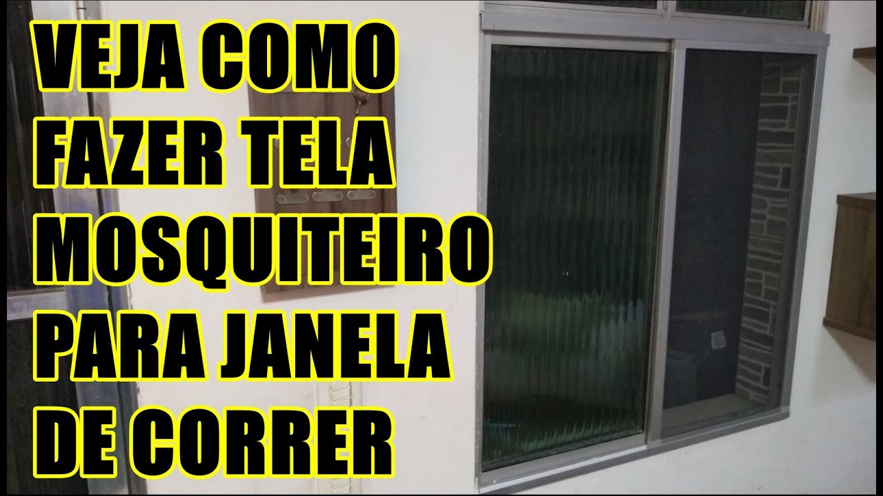 Como fazer tela mosquiteiro para janela deslizante de correr, passo a passo