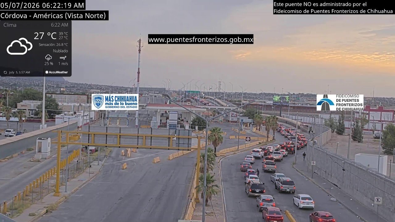 Live webcam view of Córdova - Américas International Bridge