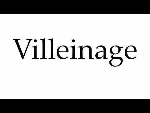 How to Pronounce Villeinage
