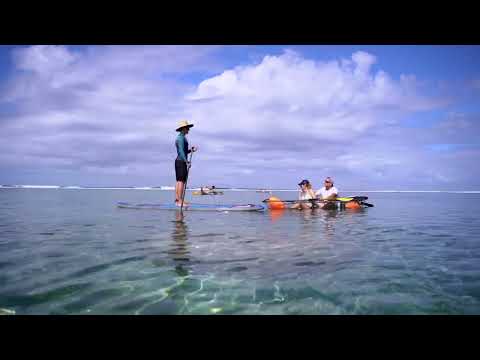 Balade en kayak transparent et paddle sur le lagon de La Réunion