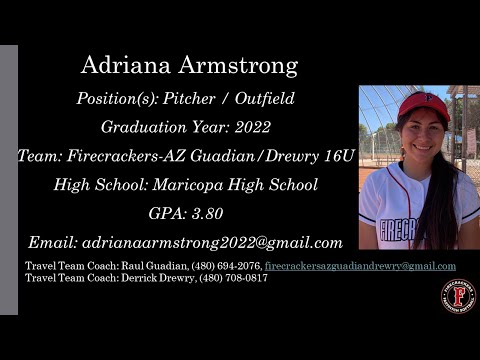 Adriana Armstrong Softball Skills Video - 2022 Pitcher OF