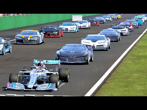 Mercedes F1 2020 vs Bugatti Hypercars - Monza