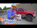 Blippi Washes A Truck Vehicles For Kids Educational Videos For Toddlers