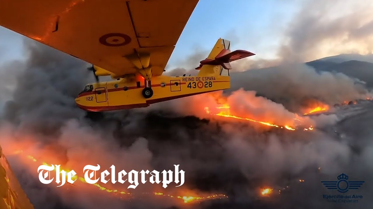 Watch: Seaplane battles intense Tenerife wildfire - Vimarsana News