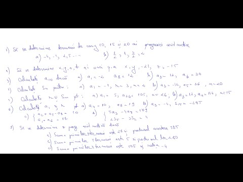 Progrestii Aritmetice - Exercitii Rezolvate I