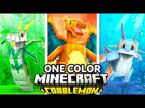 I Spent 100 Days in ONE COLOR Pokémon Minecraft VS. my Rival! (Duos Cobblemon)