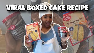 I FINALLY MADE THE VIRAL BOXED CAKE RECIPE 🥹 | ARIISAYSSO 