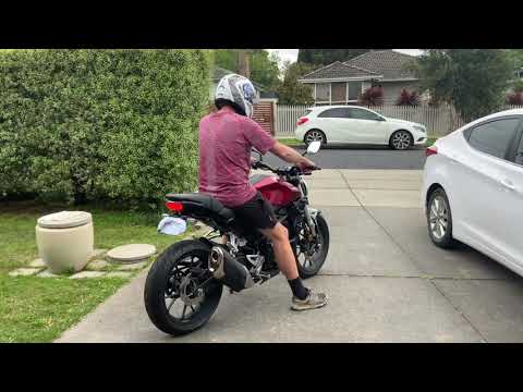 Honda CB300R Stock vs Gianelli Exhaust