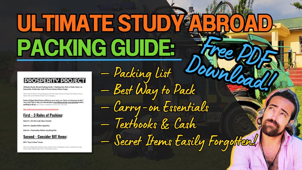 Ultimate Study Abroad Packing Guide | Packing List, How to Pack, Carry-on Items, Textbooks & Cash ✔️